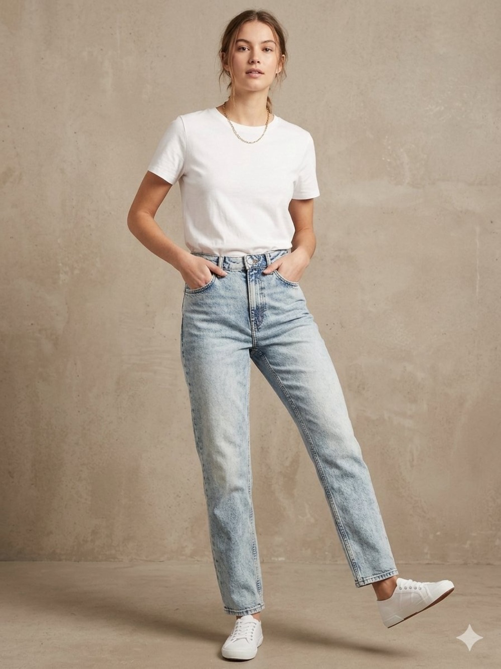 H&M Light Blue Straight Leg Jeans